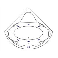 Товар: Акриловая ванна Excellent Konsul 150x150 WAEX.KON15.SOFT.GL с гидромассажем - фото 5 Акриловая ванна Excellent Konsul 150x150 WAEX.KON15.SOFT.GL с гидромассажем — фото 5, Ванны