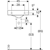 Раковина Geberit Citterio 45 R 500.541.01.1 Белая — фото 5, Мини-раковины