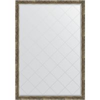 Зеркало Evoform Exclusive-G 183х128 BY 4479 с гравировкой в багетной раме - Старое дерево с плетением 70 мм — фото 1, Мебель для ванной