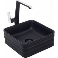 Раковина-чаша WeltWasser Elbach 20755 MB 40 10000005793 Черная матовая — фото 1, Раковины накладные