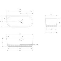 Ванна из искусственного камня Abber Stein 170x75 AS9630 без гидромассажа — фото 6, Ванны