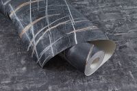 Обои Артекс Murano 10812-06 Винил на флизелине (1,06*10,05) Серый/Черный, Абстракция/Линии — фото 2, Обои для стен