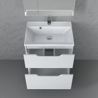 Тумба под раковину Raval Wector 60 Wct.01.60/P/W/MD подвесная Белая — фото 4, Тумбы под раковину