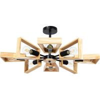 Люстра Artelamp Brussels A8030PL-8BK Светлое дерево Черная — фото 1, Люстры