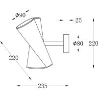 Настенный светильник Maytoni Modern Giro MOD095WL-02W Белый — фото 4, Бра