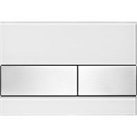 Клавиша смыва Tece Square 9240801 для унитаза Белая Нержавеющая сталь — фото 1, Комплектующие для душевого оборудования