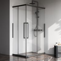 Душевой уголок AM.PM Func 120x80 W84G-403-12080-BТ профиль Черный матовый стекло прозрачное — фото 7, Душевые уголки