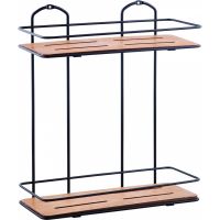 Полка корзина Tekno-tel BK076B Черная — фото 1, Полки для ванной и душа