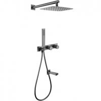 Душевая система Abber Rund AF8717NG Никель — фото 1, Встраиваемые душевые комплекты