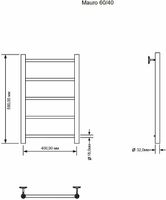 Водяной полотенцесушитель Aquanet Mauro 60x40 282315 Хром — фото 2, Водяные полотенцесушители
