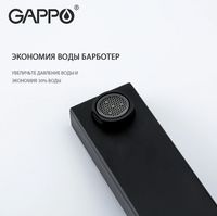 Смеситель для раковины Gappo G17-6 G1017-16 Черный матовый — фото 6, Смесители для раковины