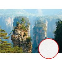 Фреска Ortograf Горы 30830 Фактура бархат FX Флизелин (3,8*2,7) Голубой/Зеленый, Горы/Пейзаж/Природа — фото 1, Фрески