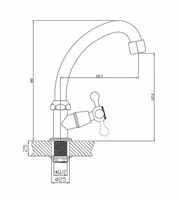 Кран для одного типа воды Viko V-1000 Хром — фото 2, Краны