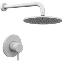 Душевая система Paffoni Light KITLIG011BO Белая матовая — фото 1, Встраиваемые душевые комплекты