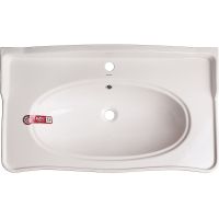 Комплект мебели для ванной ASB-Woodline Модерн 85 Белый с патиной Серебро — фото 4, Мебель для ванной