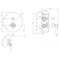 Смеситель для душа Cezares Aphrodite APHRODITE-VDIM2-01-Bi Хром — фото 2, Смеситель для душа