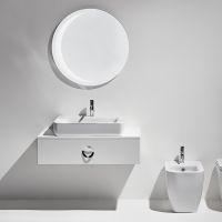 Раковина Simas Henges 70 HE10bi*1 Белая — фото 3, Раковины накладные