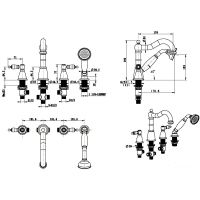 Товар: Смеситель на борт ванны Boheme Medici 391-SW Бронза - фото 2 Смеситель на борт ванны Boheme Medici 391-SW Бронза — фото 2, Смесители