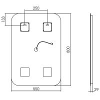 Зеркало Silver Mirrors Мальта 55 ФР-00000941 с подсветкой с сенсорным выключателем и диммером — фото 5, Зеркала в ванную комнату