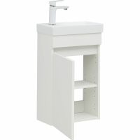 Тумба под раковину Aquanet Вега 40 329129 подвесная Белый глянец — фото 5, Тумбы под раковину