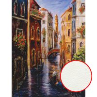 Фреска Ortograf Венеция 7606 Фактура флок FLK Флизелин (2,05*2,7) Оранжевый/Синий, Город — фото 1, Фрески