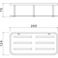 Полка корзина Aquatek AQ4936MB Черная матовая — фото 2, Полки для ванной и душа