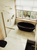 Товар: Душевая перегородка Maybah Glass MGD-731-3ш 790x1950 в широком профиле Золото стекло сатиновое - фото 5 Душевая перегородка Maybah Glass MGD-731-3ш 790x1950 в широком профиле Золото стекло сатиновое — фото 5, Душевые перегородки