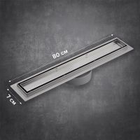 Товар: Душевой лоток Ростовская Мануфактура Сантехники РМС ТЛ-02-80х7 с решеткой под плитку - фото 5 Душевой лоток Ростовская Мануфактура Сантехники РМС ТЛ-02-80х7 с решеткой под плитку — фото 5, Душевые лотки