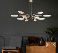 Люстра Maytoni Modern Ventura MOD012CL-12G Янтарная Золото матовое — фото 4, Люстры