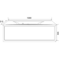 Тумба под раковину Marka One Milacco 100П У72787 подвесная Pure White — фото 4, Тумбы под раковину