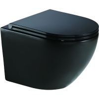 Унитаз WeltWasser Merzbach 041 XL MT-BL 10000008269 подвесной Черный матовый с сиденьем Микролифт — фото 1, Подвесные унитазы