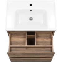 Тумба с раковиной Brevita Dallas 70 УТ000012093 подвесная Дуб Галифакс олово — фото 6, Мебель для ванной