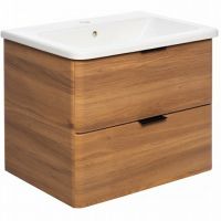 Товар: Тумба с раковиной Veedi Wooden 80 14000018 подвесная Орех - фото 2 Тумба с раковиной Veedi Wooden 80 14000018 подвесная Орех — фото 2, Мебель для ванной