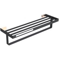 Товар: Полка для полотенец Boheme Q 10947-G-B Черная Золото - фото 1 Полка для полотенец Boheme Q 10947-G-B Черная Золото — фото 1, Полки для полотенец