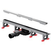 Душевой лоток AM.PM MasterFlow 60 W01SC-S11-060-05SB с решеткой Хром матовый Slim line — фото 2, Душевые лотки