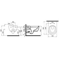 Унитаз биде beWash Melville HRKA052N3VP1W5SZ0 подвесной Белый с сиденьем Микролифт — фото 2, Унитазы