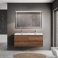 Тумба под раковину BelBagno Kraft 120 KRAFT-1200-4C-SO-2-RT подвесная Rovere Tabacco — фото 16, Тумбы под раковину