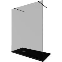 Душевая перегородка Allen Brau Infinity 2 160 3.21058.BBA.T профиль Черный браш стекло тонированное — фото 1, Душевые перегородки