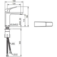 Смеситель для раковины Damixa Merkur Хром арт-400210000 — фото 4, Смесители для раковины