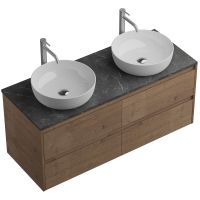 Тумба под раковину BelBagno Kraft 120 KRAFT-1200-4C-SO-2-RT подвесная Rovere Tabacco — фото 15, Тумбы под раковину