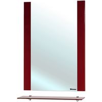 Зеркало Bellezza Рокко 50 4613706030033 с полкой Красное — фото 1, Зеркала в ванную комнату