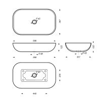 Раковина-чаша Sanita Luxe Infinity 60 WB.CT/Infinity/60-N/WHT.G/S1 Белая — фото 6, Раковины накладные