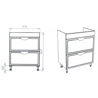 Тумба под раковину VIANT Лима 70 VLIM70CO-T2Y Белая — фото 5, Тумбы под раковину