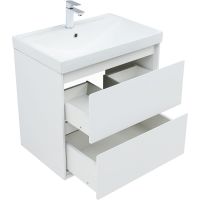 Тумба под раковину Aquanet Милан 70 подвесная Белый глянец арт-336368 — фото 5, Тумбы под раковину