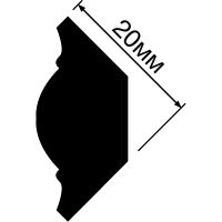 Карниз HIWOOD CI20V1 2000x20x20 мм — фото 2, Карнизы