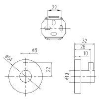 Крючок Villeroy&Boch Elements-Tender TVA15101100061 Хром — фото 2, Крючки для полотенец