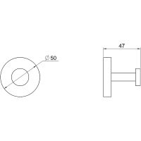 Крючок Aquatek Бетта AQ4601MB Черный матовый — фото 2, Крючки для полотенец