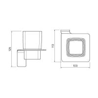 Стакан для зубных щеток Iddis Slide SLIWTG1i45 Белый матовый — фото 4, Мыльницы