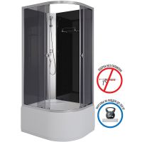 Душевая кабина Niagara Eco 90x80 L E90/80/40L/TN/BK без гидромассажа — фото 2, Душевые кабины