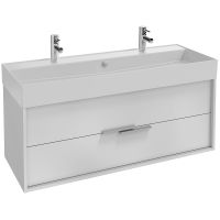 Тумба под раковину Jacob Delafon Vivienne 120 EB1509-N18-N18 подвесная Белая ручки Хром — фото 1, Тумбы под раковину